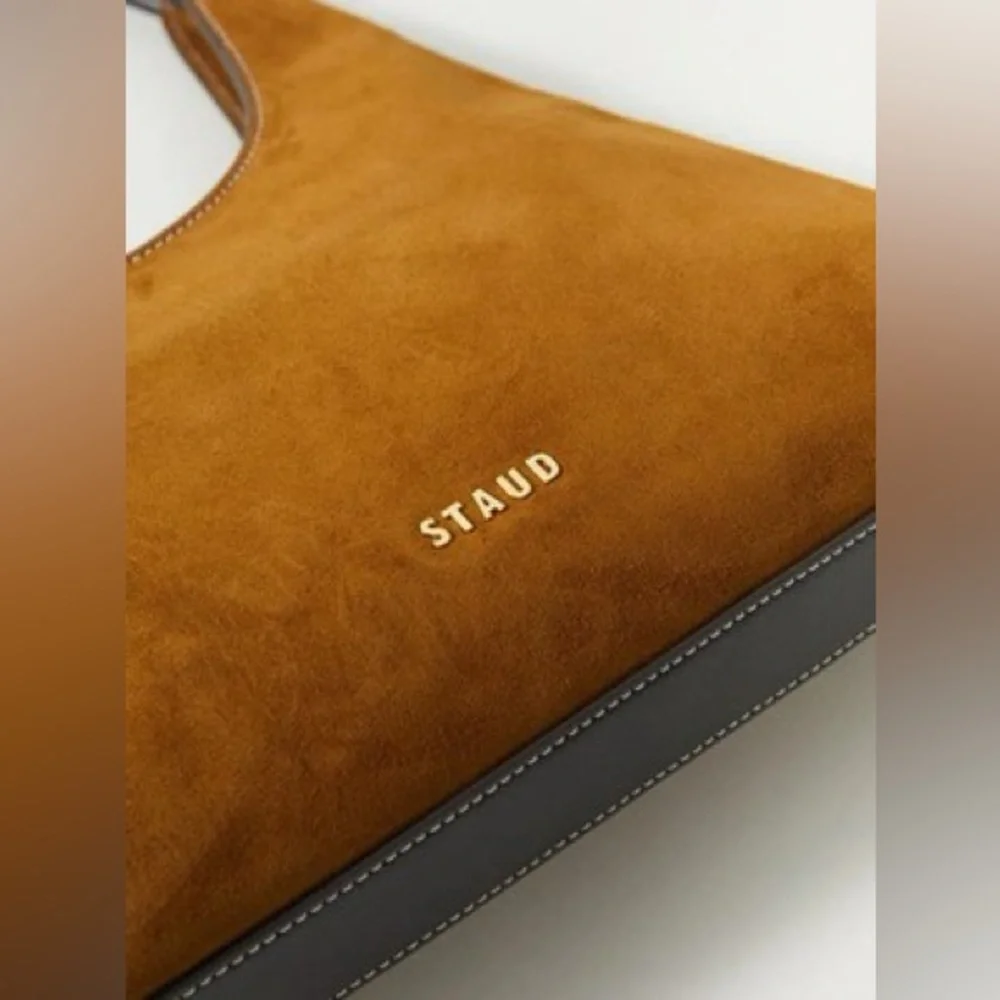 STAUD Tan Winona Suede Women's Bag - Picture 4 of 6